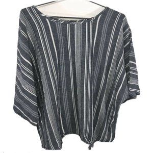 TIME & TRU Women’s Top/ Blouse Stripes Gray/White